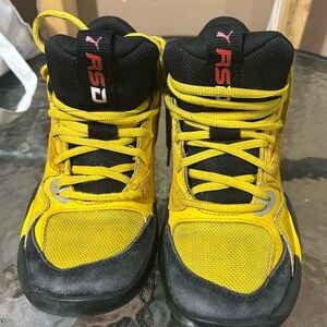 Kids Yellow and Black Sneakers